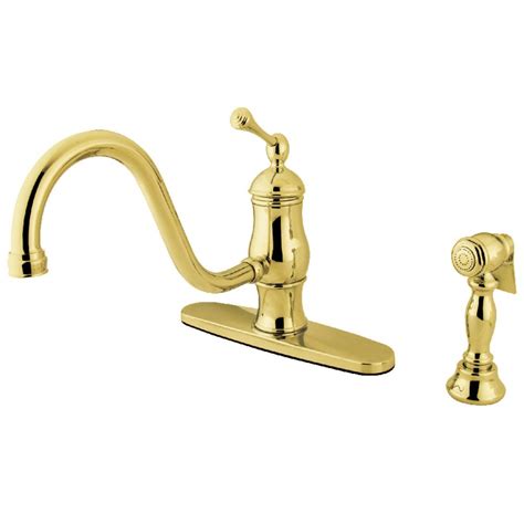 Led waterfall faucet with handles. Kingston Brass Heritage Single-Handle Standard Kitchen ...