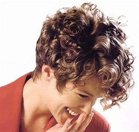 Short hairstyle for gray hair with pixie cut. 30+ Super Short Curly Hairstyles for Women | Short ...