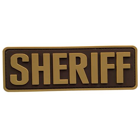 Uuken 6x2 Inches Big Sheriff Dept Pvc Patch 2x6 Inch For Tactical Vest