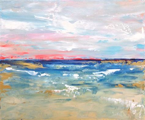 Abstract Seascape Swept Ashore Acrylic Painting On Canvas Size