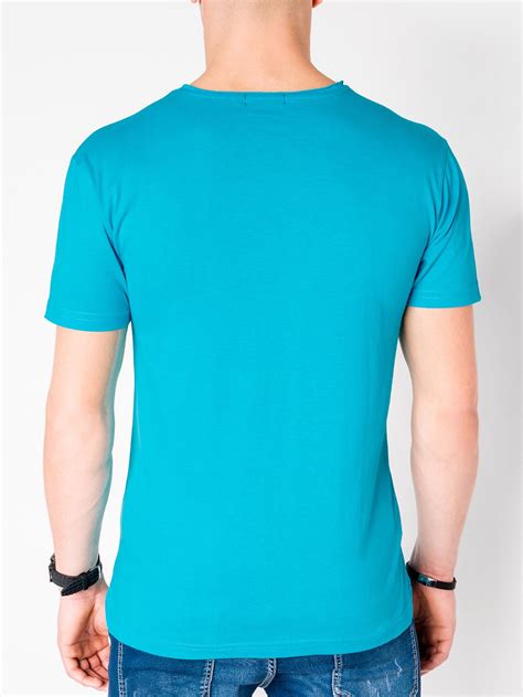Mens Printed T Shirt S997 Turquoise Modone Wholesale Clothing