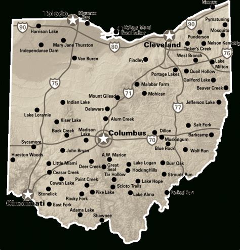Ohio State Parks Camping Map Maps Of Ohio