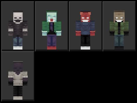 Mcpebedrock Guys With Scary Masks Skin Pack Minecraft Skins