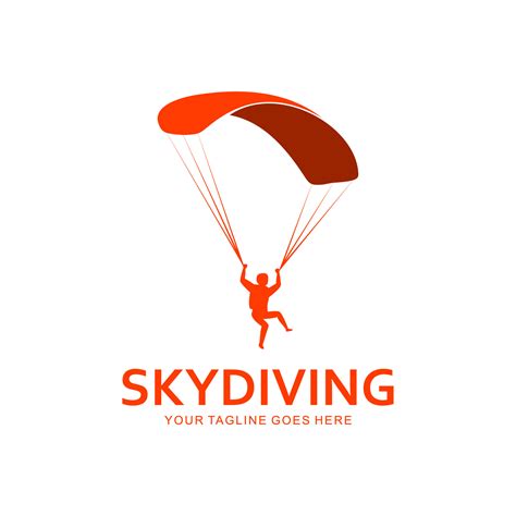 Skydiving Logo Vector 9107946 Vector Art At Vecteezy