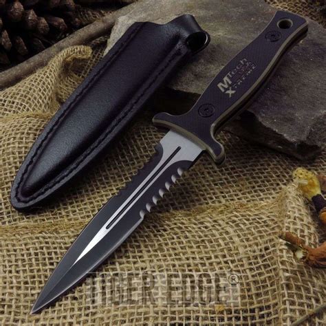 9 Mtech Extreme Thick Full Tang Tactical Boot Knife W G10