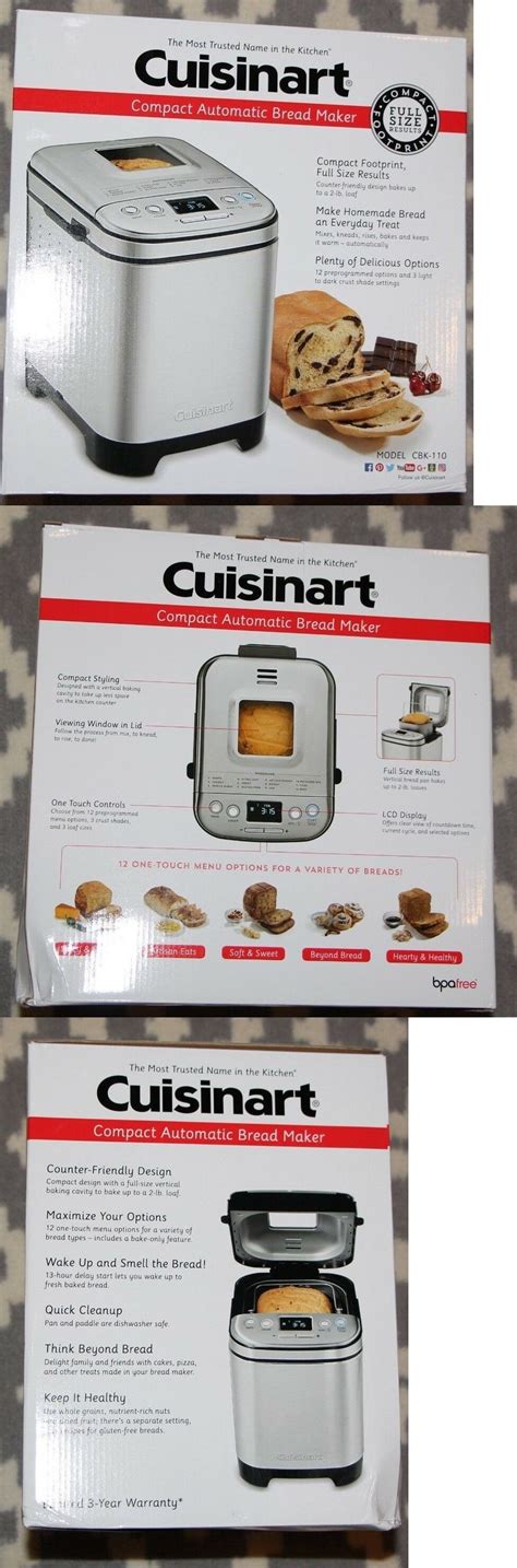 View and download cuisinart 05cu26258 recipe booklet online. Bread Machines 20669: Cuisinart Cbk-110 Automatic Compact ...