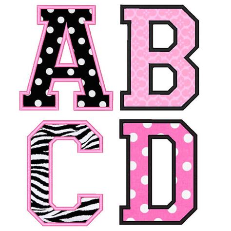 College Applique Embroidery Font Lelesdesigns