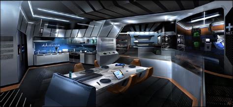 Futuristic Interior Spaceship Interior Sci Fi Apartment