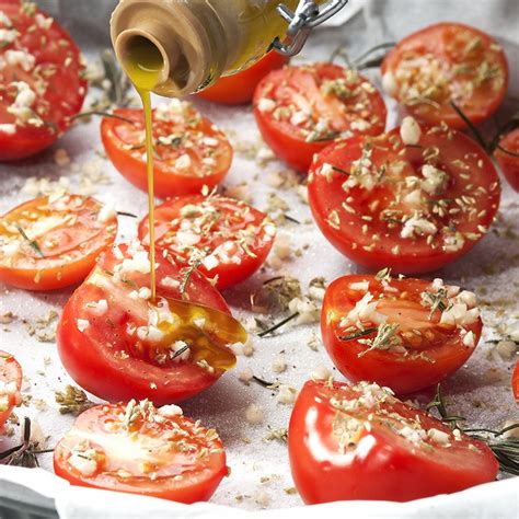 Recette Tomates Cerise Confites L Huile D Olive Ail Et Thym