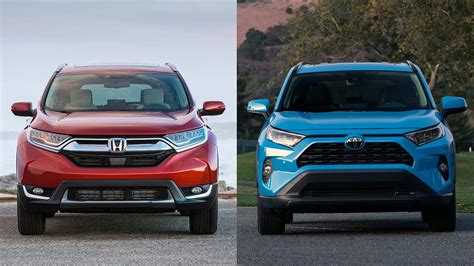 Based on 2019 rav4 hybrid vs. Honda CR-V vs Toyota RAV4 Face-Off - Consumer Reports