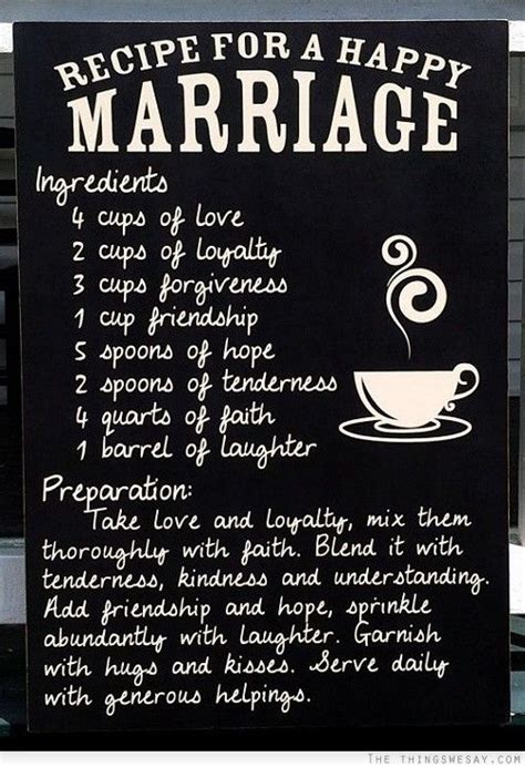 Recipe For A Happy Marriage Recipe For Happy Marriage Happy Marriage