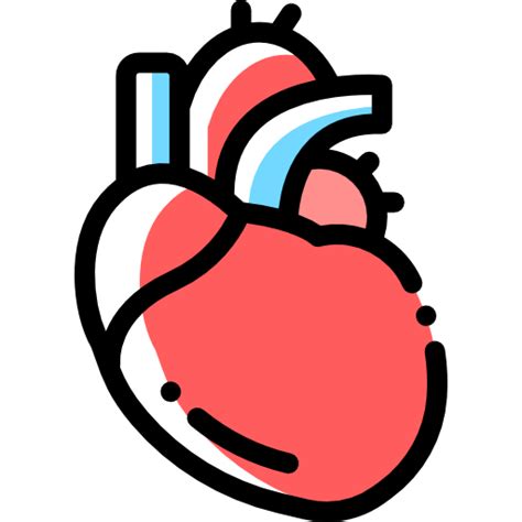 Heart Detailed Rounded Color Omission Icon
