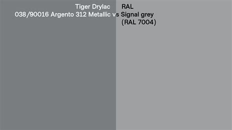 Tiger Drylac 038 90016 Argento 312 Metallic Vs RAL Signal Grey RAL