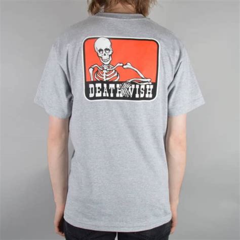 deathwish skateboards benny pocket skate t shirt heather grey skate clothing from native