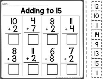 1st grade counting money worksheets. Adding to 20 Cut and Paste Worksheets: Touch Number by ...