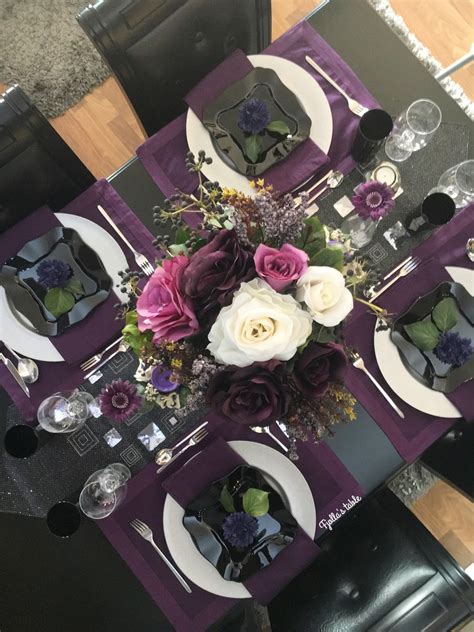 Mothers Day Simple Purple Tablescape