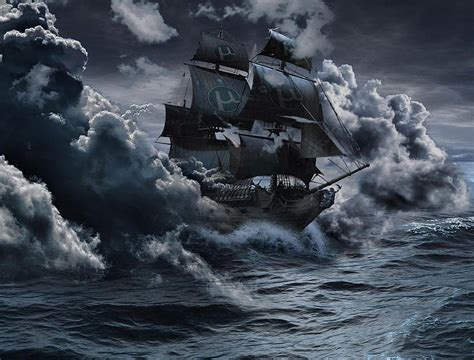 Pirate Ship Background Ship Storm Hd Wallpaper Pxfuel