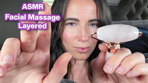 Asmr Facial Massage Layered Personal Attention Oil Lotion And Roller Youtube