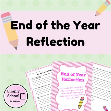 End Of The Year Reflection Printable Worksheet In 2022 Printable
