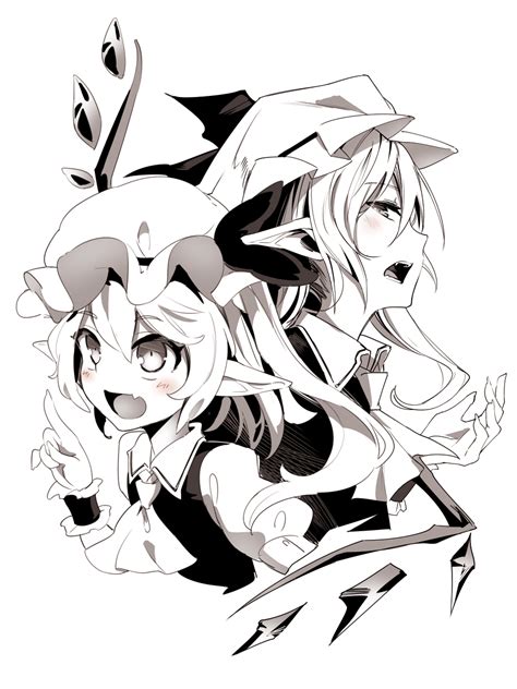Remilia Scarlet And Flandre Scarlet Touhou Drawn By Asutora Danbooru