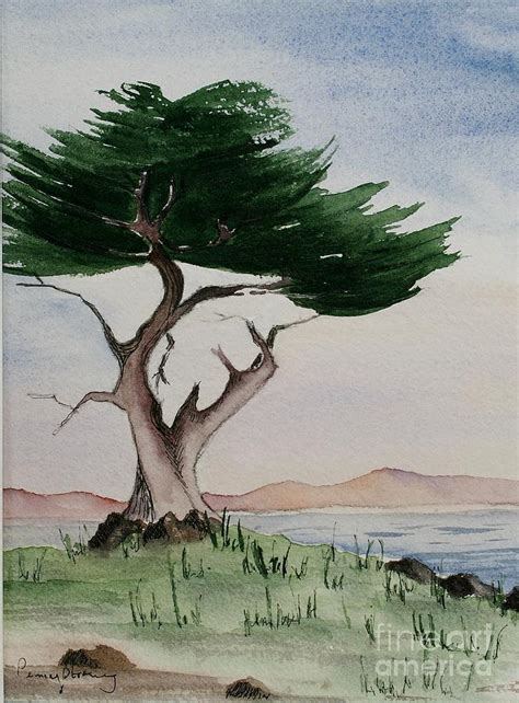 California Cypress Painting By Penny Stroening Fine Art America