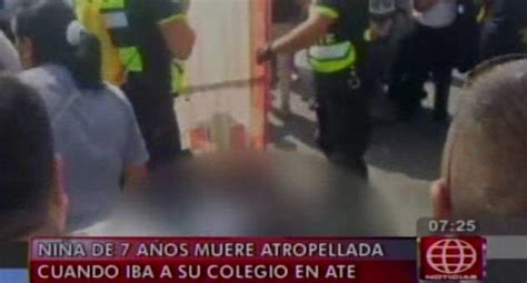 Ate Niña De 7 Años Murió Atropellada Cuando Iba A Su Colegio [video] Lima Peru21