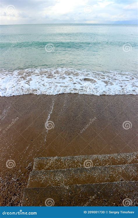 Stairway To The Sea Surf Stairs And Waves Stock Photo Image Of