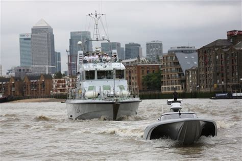 Royal Navy Tests Drone Speedboat On The Thames