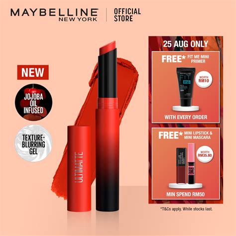 NEW Maybelline Color Sensational Ultimatte Slim Lipstick Shopee Malaysia