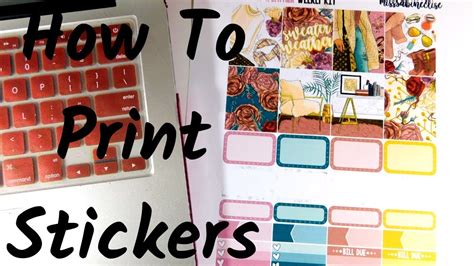 How To Print Printable Stickers Youtube