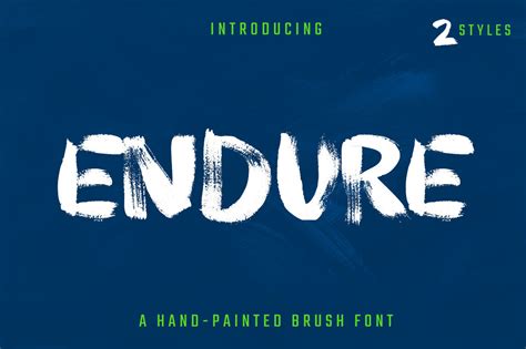 Endure | Hand Painted Brush Font By Spinturnix | TheHungryJPEG.com