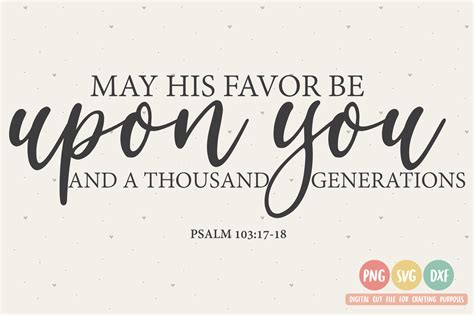 May His Favor Be Upon You Svg Scripture Quote Svg Home Decor Png