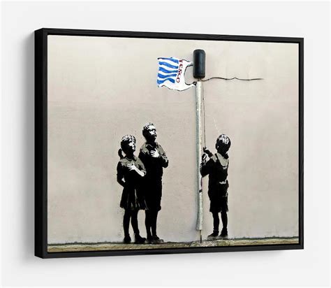 Banksy Raising The Tesco Flag Very Little Helps Hd Metal Print Canvas