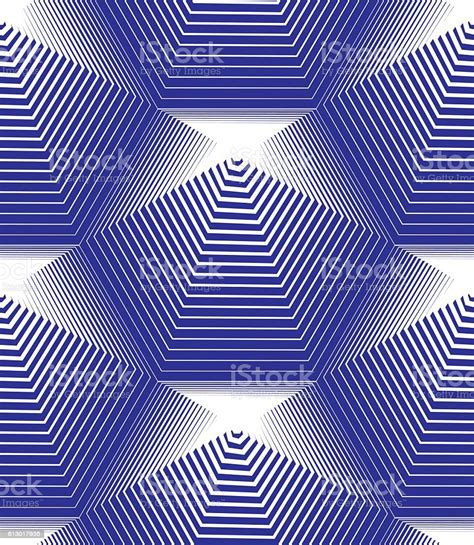 Vector Stripy Endless Pattern Art Continuous Geometric Background Stock