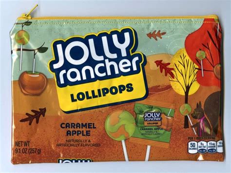 Jolly Rancher Lollipops Wrapper Up Cycled Zippered Bagpouch