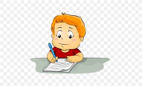 Cartoon Boy Writing
