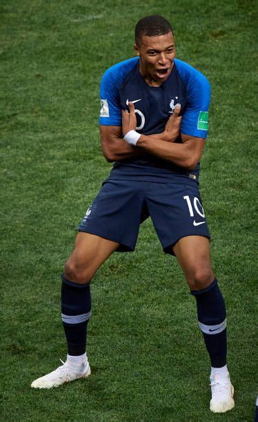 Kylian Mbappe Of France Celebrates After Scoring A Goal During The 2018 Fifa World Cup Russia