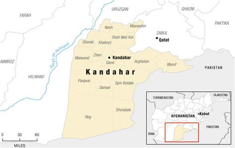 Kandahar Map Guide Of The World