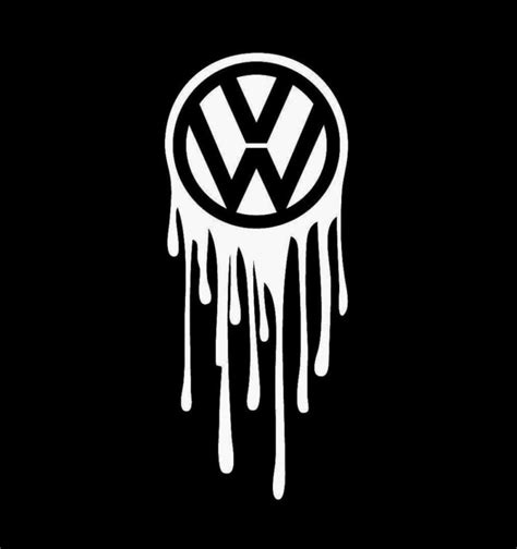 Vw Volkswagen Drip Window Decal Sticker For Cars And Trucks Custom