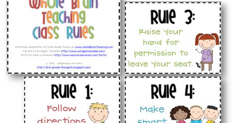 Whole Brain Teaching Rules And Signs Freebies 3rd Grade