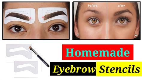 How To Make Eyebrow Stencils At Home Perfect Eyebrow Youtube