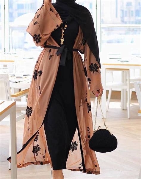 Elegant Muslim Print Abaya Cardigan Maxi Dress Kimono Long Robes Female
