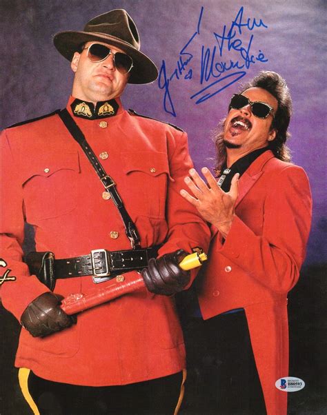 Jimmy Hart The Mountie Jacques Rougeau Signed 11x14 Photo BAS Beckett