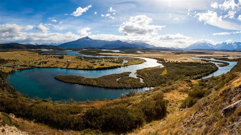 Chile Scenery Rivers Sky Clouds Serrano River Patagonia Nature
