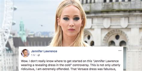 Jennifer Lawrence Shuts Down Sexist Coverage Of Versace Dress J Law Defends Wearing Versace Dress