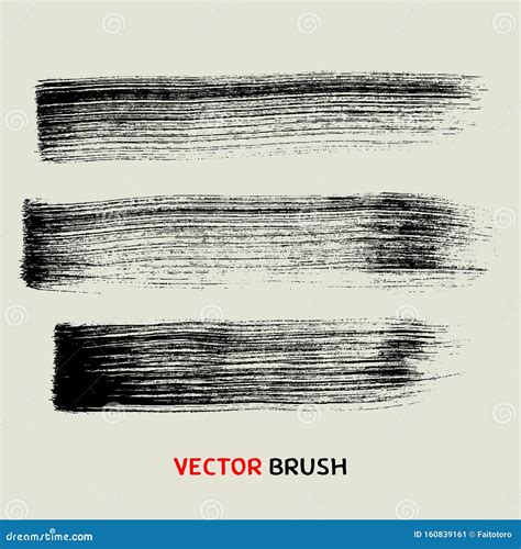 Dry Brush Stroke Texture Collection Stock Vector Illustration Of Texture Stroke 160839161