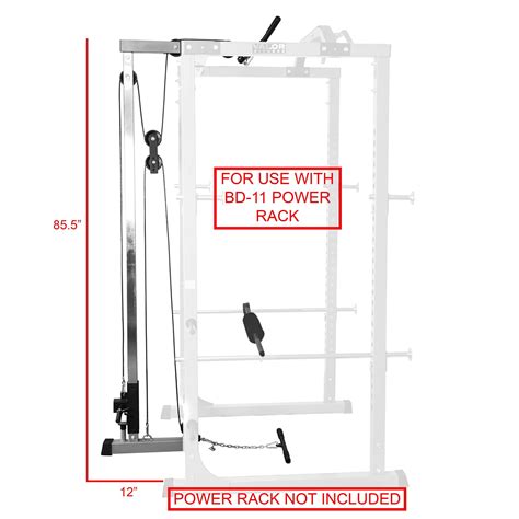BD 11L Lat Pull Attachment For BD 11 Rack Power Rack Homemade Gym