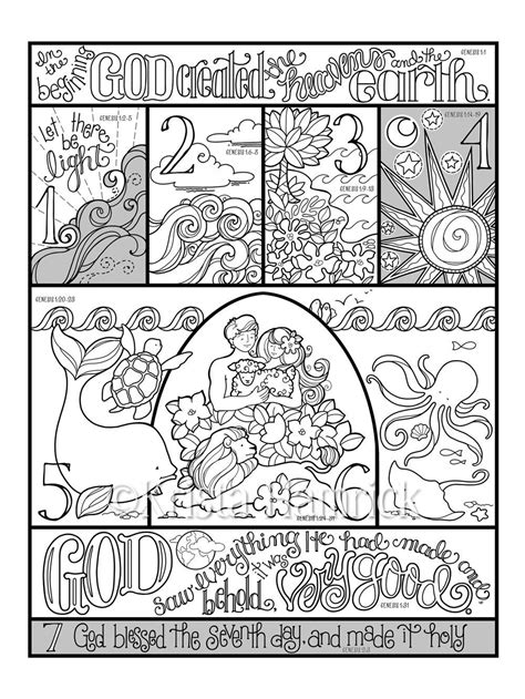 Day 2 Of Creation Coloring Pages