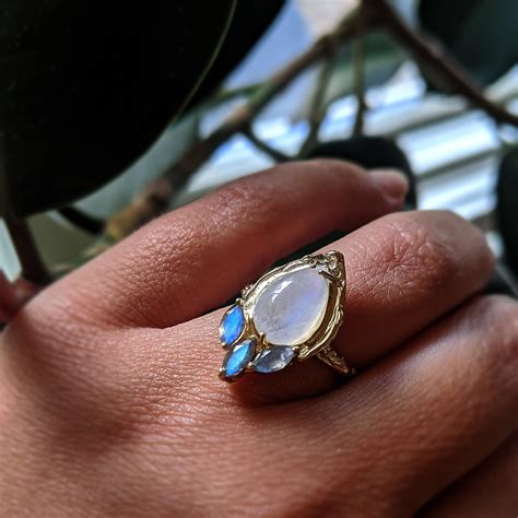 Celeste Ring Moonstone And Labrodorite Ring Available Exclusively At