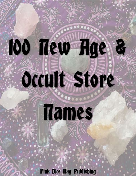 100 New Age And Occult Store Names Pink Dice Bag Publishing Lists